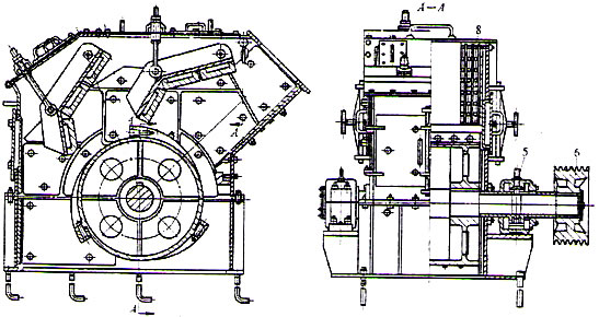 單段破碎機(jī)作業(yè)原理圖 單段破碎機(jī)作業(yè)原理圖