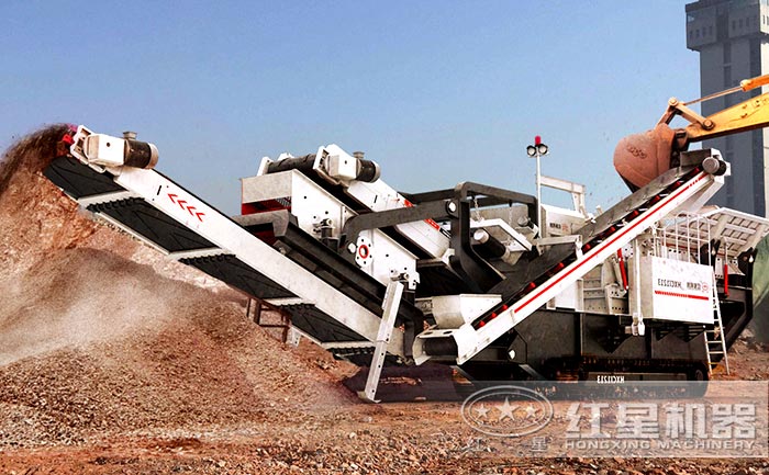 履帶移動破碎站作業(yè)現(xiàn)場 履帶移動破碎站作業(yè)現(xiàn)場