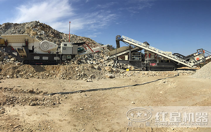 移動式砂石生產(chǎn)線設備現(xiàn)場實拍 移動式砂石生產(chǎn)線設備現(xiàn)場實拍