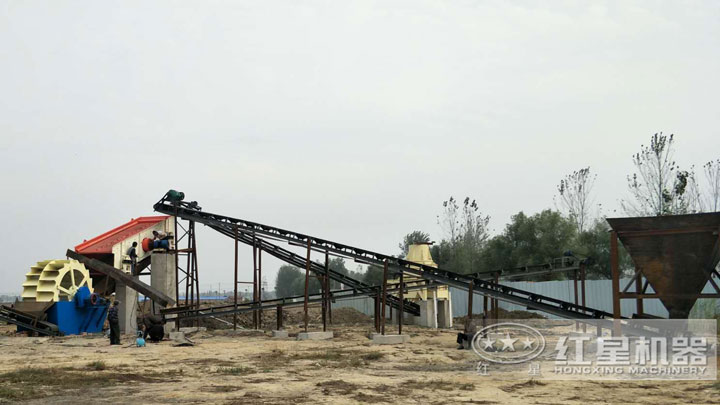 制砂生產(chǎn)線實(shí)拍圖，還有多種配置可以選擇