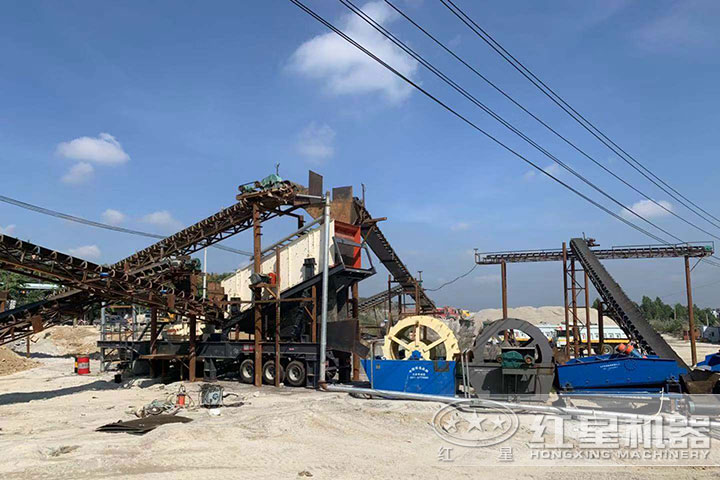 移動(dòng)式鵝卵石制砂生產(chǎn)線 移動(dòng)式鵝卵石制砂生產(chǎn)線