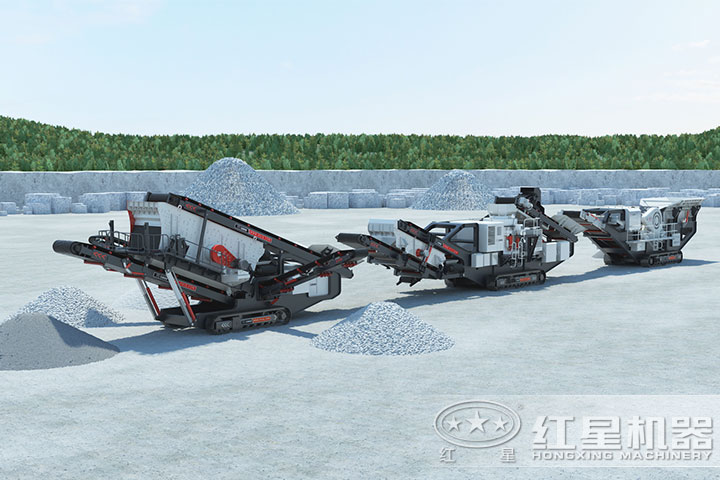 履帶式移動制沙生產(chǎn)線概念圖 履帶式移動制沙生產(chǎn)線概念圖